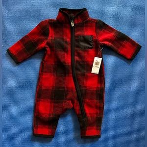 ❤️ NWT FLEECE ONE PIECE ZIP UP. OLD NAVY. 0-3 MONTHS. 7-12 LBS